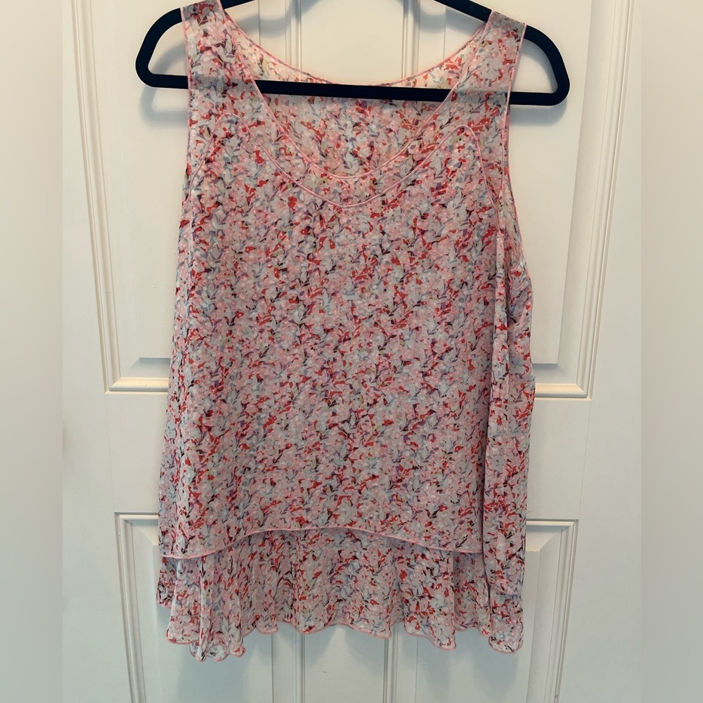 Double layer sheer blouse